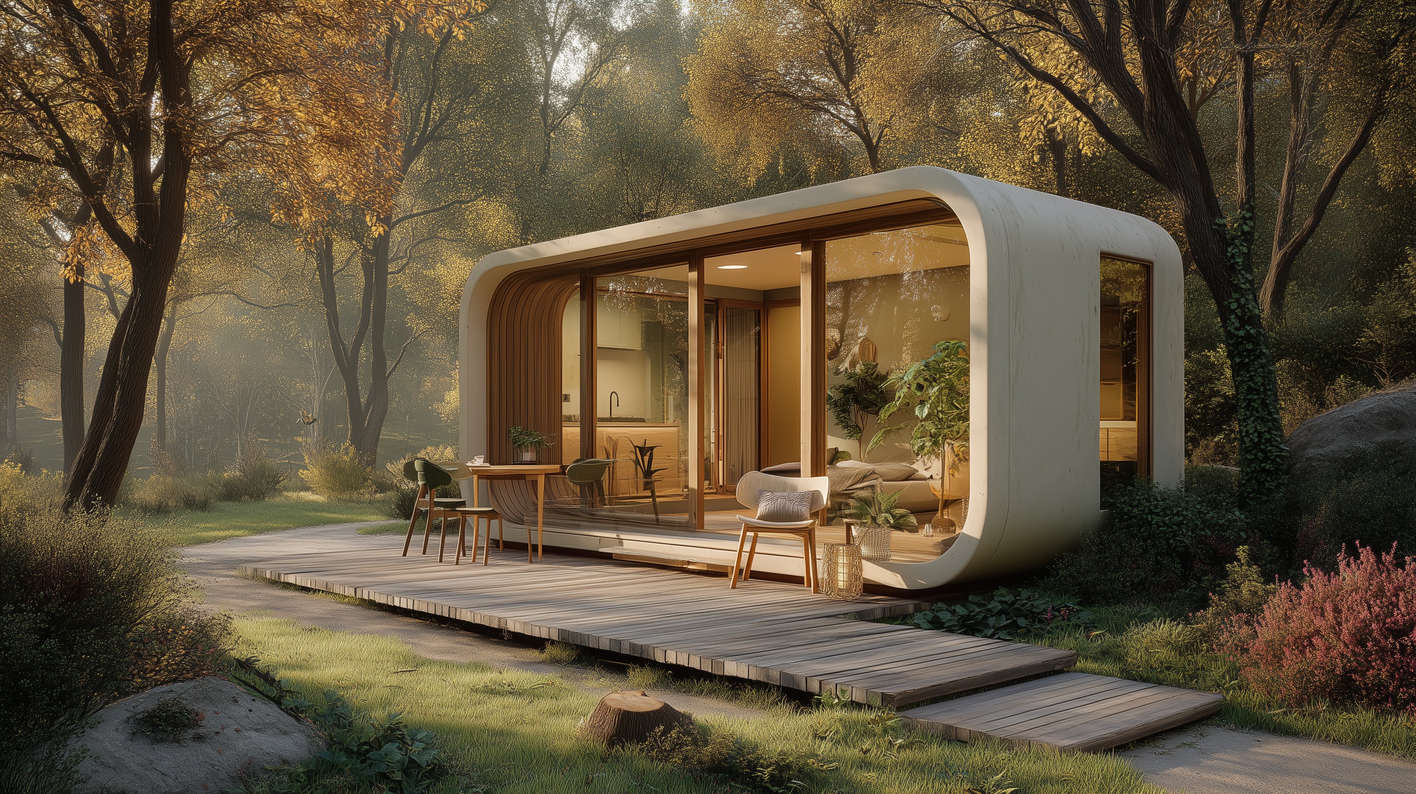 Капсульный дом NUMEN SPACE в Грузии среди природы для отдыха